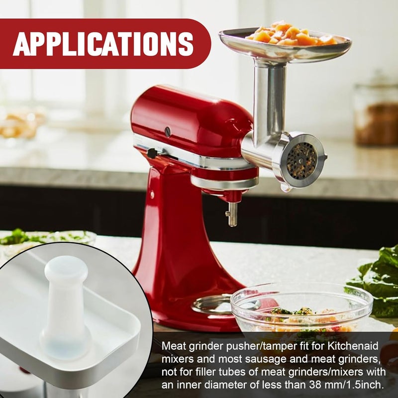 KEYDINHT Meat Grinder Pusher Tool for Kitchenaid Lem Meat Sausage Food Grinders, Meat Grinder Plunger Pusher Length 9.8" Stuffing End OD 1.5"- Kitchen Food Grinder Attachment (1 Pcs) - Image 2